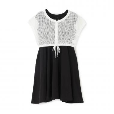 ☆彡ガールズ メッシュニット×ワンピースセット