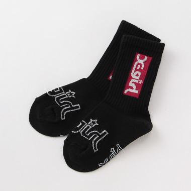 ボックスロゴクルーソックス