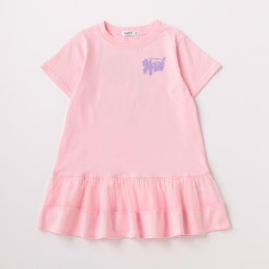 【オンライン限定】異素材ロゴ半袖ワンピース