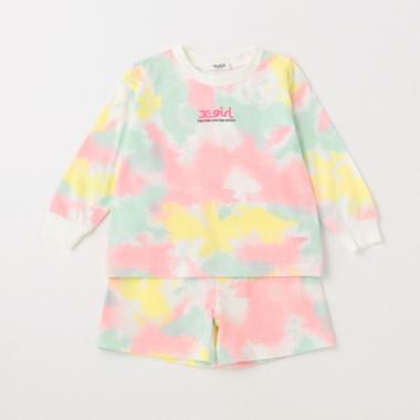 タイダイロゴ長袖Tシャツ＋ショーツセット