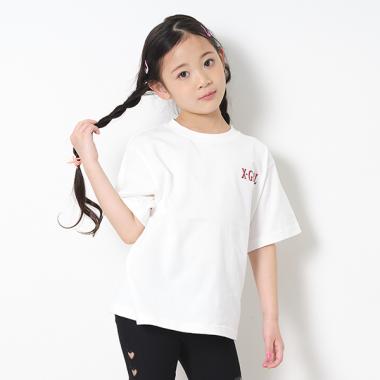 レオパオーバルロゴバックプリント半袖Tシャツ(80cm 白): キッズ