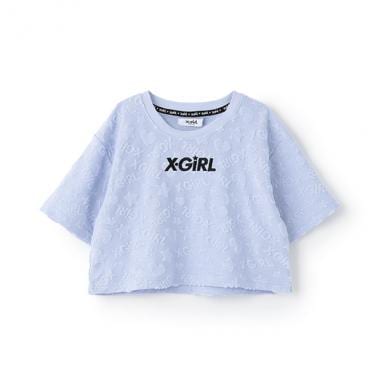 ロゴパイルショート丈半袖Tシャツ