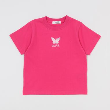 【送料無料】soft gallery ソフトギャラリー 半袖Tシャツ レディース Rakel fly Heart  ハート型 蝶々 バタフライ エックスガール X-girl バタフライシルエットロゴ ショート