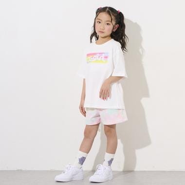 スプレーロゴ半袖Tシャツ&ショーツセット