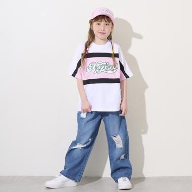 ダメージ加工デニムパンツ