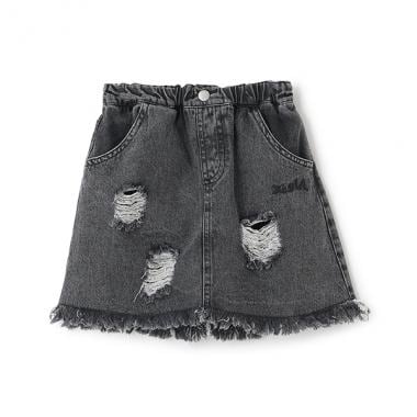クラッシュ加工カットオフスカート