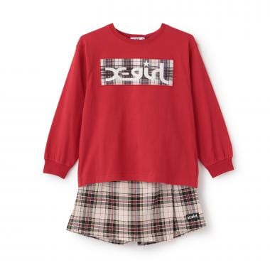 フロッキーBOXロゴ長袖Tシャツ&スカショーパンセット