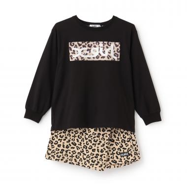 フロッキーBOXロゴ長袖Tシャツ&スカショーパンセット