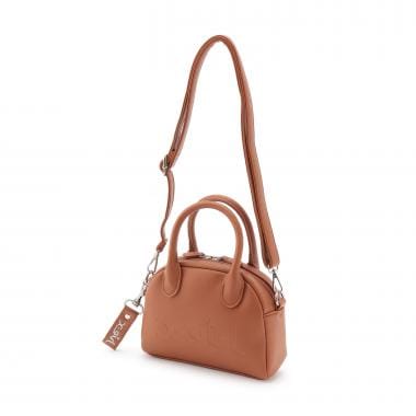 ロゴ型押し合皮ショルダーバッグ