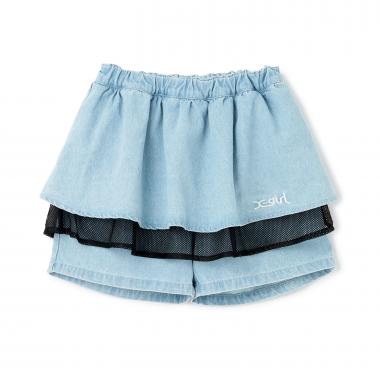 フリルメッシュレイヤード ショートパンツ