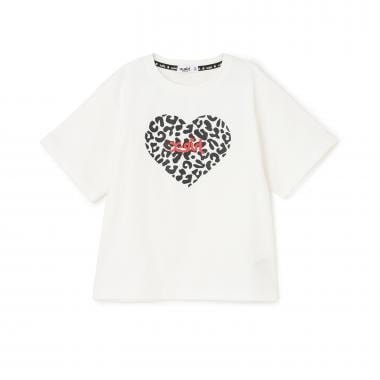 レオパードハートプリント 半袖Tシャツ