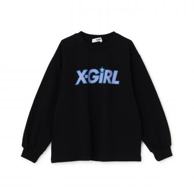 X-girlロゴ長袖Tシャツ