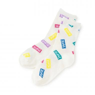 BOXロゴ総柄 クルーソックス