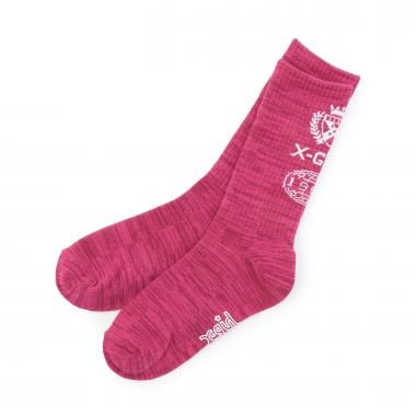 バックロゴ クルーメランジソックス