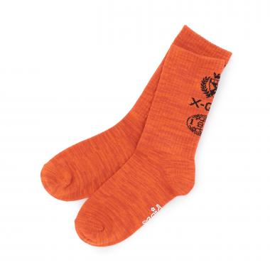 バックロゴ クルーメランジソックス