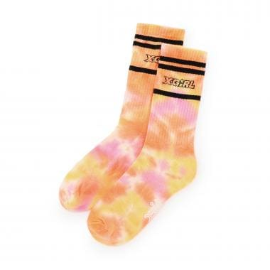 ロゴライン タイダイ クルーリブソックス