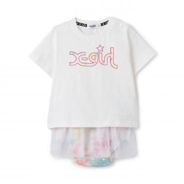 ミルズロゴ半袖T+メッシュスカートブルマセット