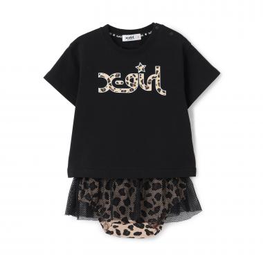 ミルズロゴ半袖T+メッシュスカートブルマセット