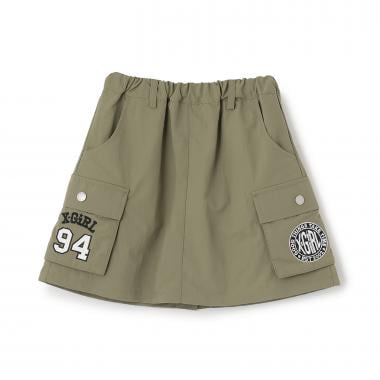 ロゴ刺しゅう カーゴスカート