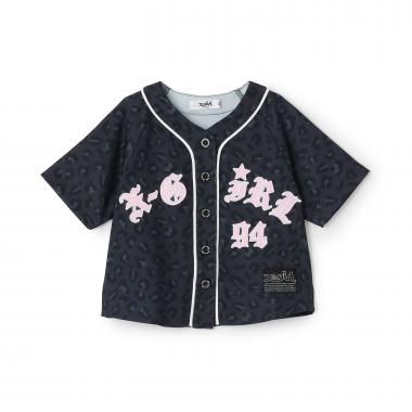 パッチロゴ刺しゅう ベースボール半袖シャツ