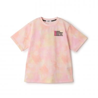 発泡ロゴ タイダイプリント ビッグTワンピ