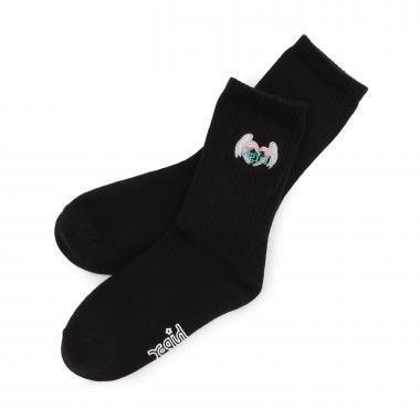 ハートロゴ刺しゅう リブクルーソックス