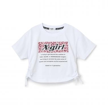 ボックスロゴ短丈半袖Tシャツ