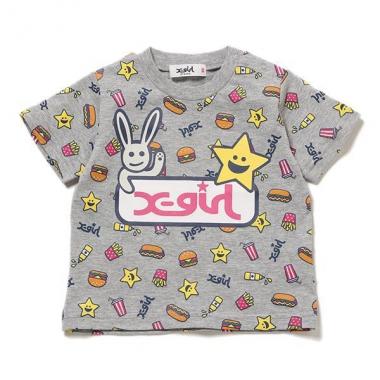 【50%OFF】キラッキージャンクフード総柄Tシャツ