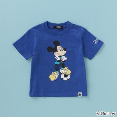 【DISNEY】ミッキーマウスデザイン／OGゴリラかすれプリントTシャツ