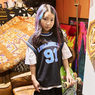 鹿の子ベスト+天竺半袖Tシャツ