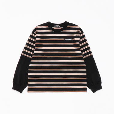 レイヤード風ボーダー長袖Tシャツ