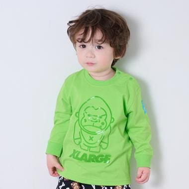 ファニーゴリラジェルプリント長袖Tシャツ
