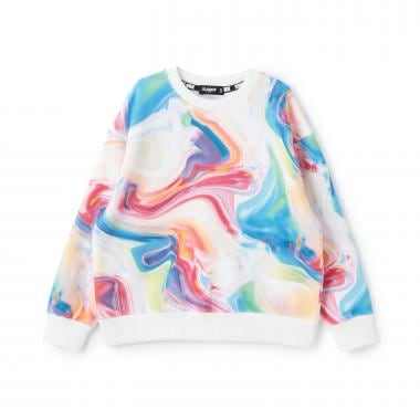 マーブル柄トレーナー