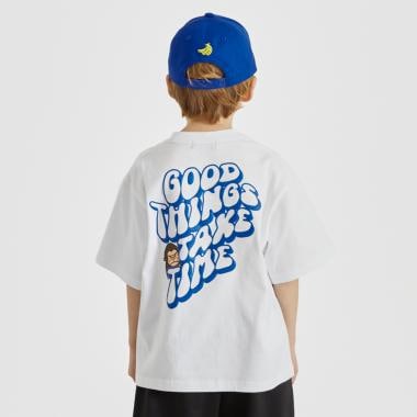 ファニーゴリラ+メッセージロゴ バックプリント半袖Tシャツ