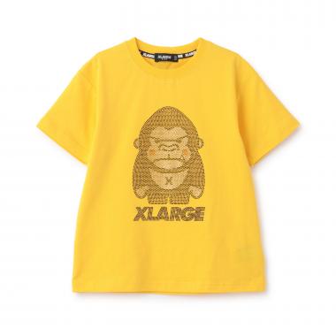 ラインストーンファニーゴリラ 半袖Tシャツ