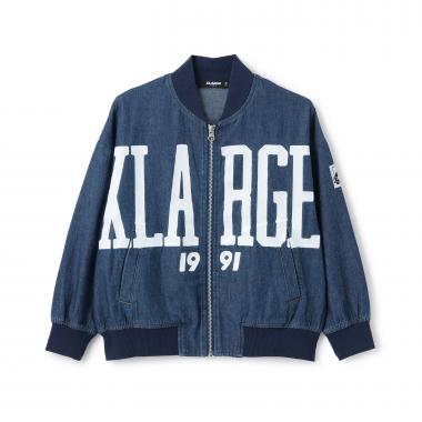 ビッグロゴプリント デニムブルゾン