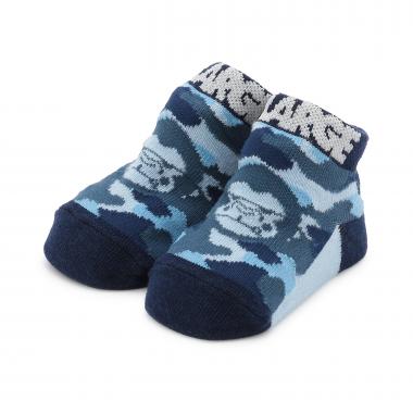 ファニーゴリラカモ総柄 ベビーソックス