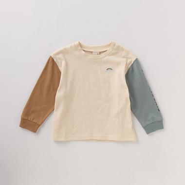 虹刺しゅう袖ロゴTシャツ