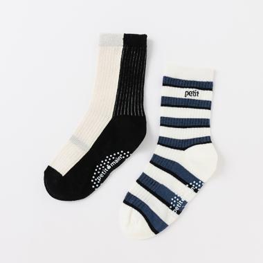ライン/ボーダーソックス2P