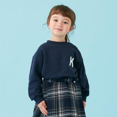 【& Re】ワンポイント裏起毛トレーナー