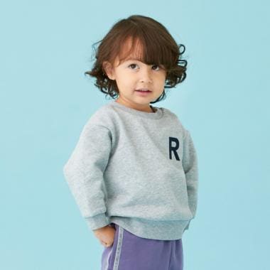 【& Re】ワンポイント裏起毛トレーナー