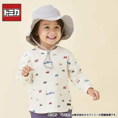 【TOMICA】ワッフル総柄長袖Tシャツ