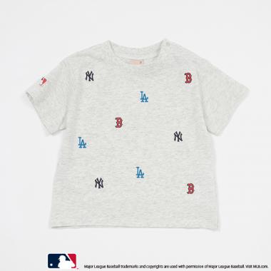 【MLB】ロゴ刺しゅうTシャツ