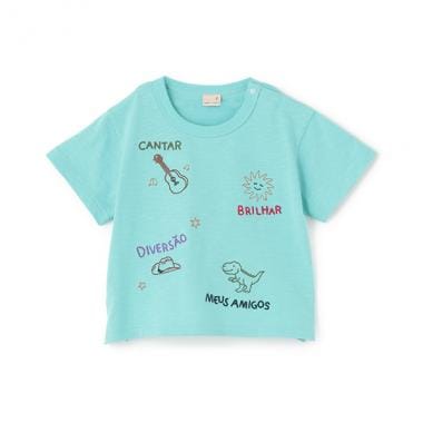 【接触冷感】モチーフロゴ刺しゅう半袖Tシャツ