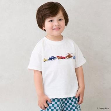 【Disney】カーズ/アップリケ半袖Tシャツ