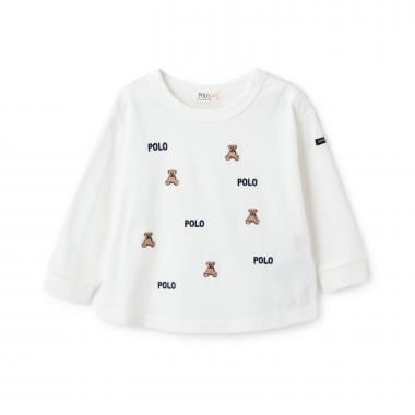 【POLO BCS】モチーフ刺繍長袖Tシャツ