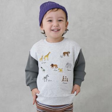 動物刺しゅうトレーナー