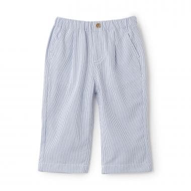 ストライプ/ウエストタックイージーパンツ