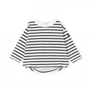 【食品防汚】ボーダー長袖Tシャツ