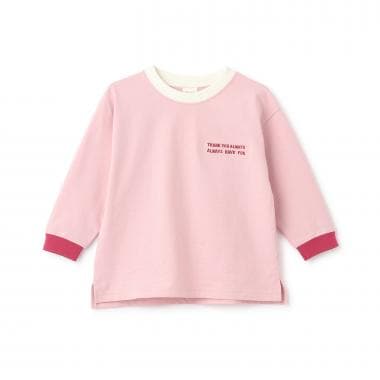 【食品防汚】配色ゆるっと長袖Tシャツ